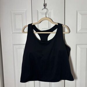 Old Navy Active Powersoft Black Tank with Built In Bra- Size XXL